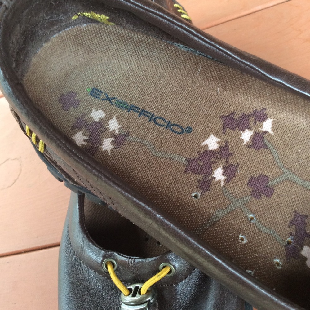 Exofficio flat loafers, brown soft leather Sz 8.5 - Picture 5 of 5